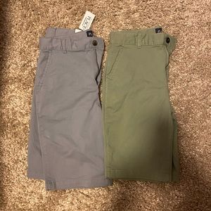 2 Pair NWT Boys Stretchy Chino Shorts 🩳